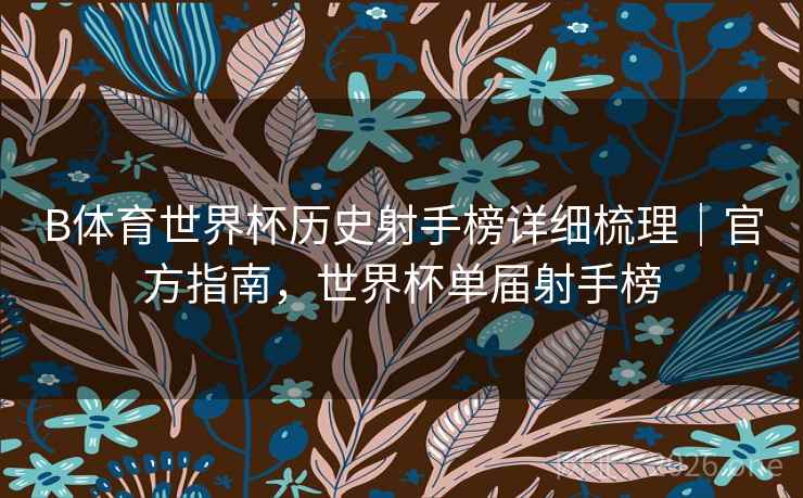 B体育世界杯历史射手榜详细梳理｜官方指南，世界杯单届射手榜